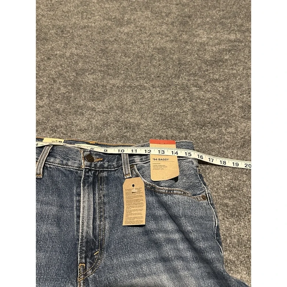 Levis 94 Baggy Wide Leg Jeans Mens 30x31 Blue  Denim Zip Fly  Pants NWT